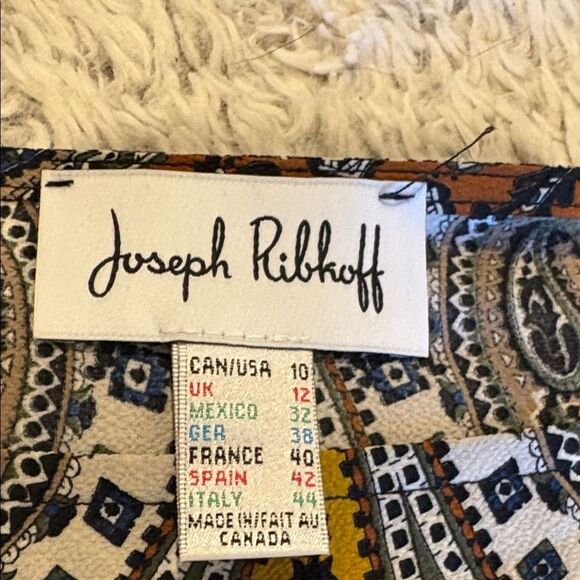 Joseph Ribkoff Multicolor Paisley Fringe Blouse - Picture 3 of 5